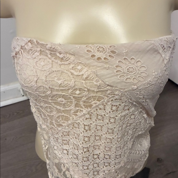 Free People Ivory One Raya Lace Bandana Top, size large - Picture 5 of 8